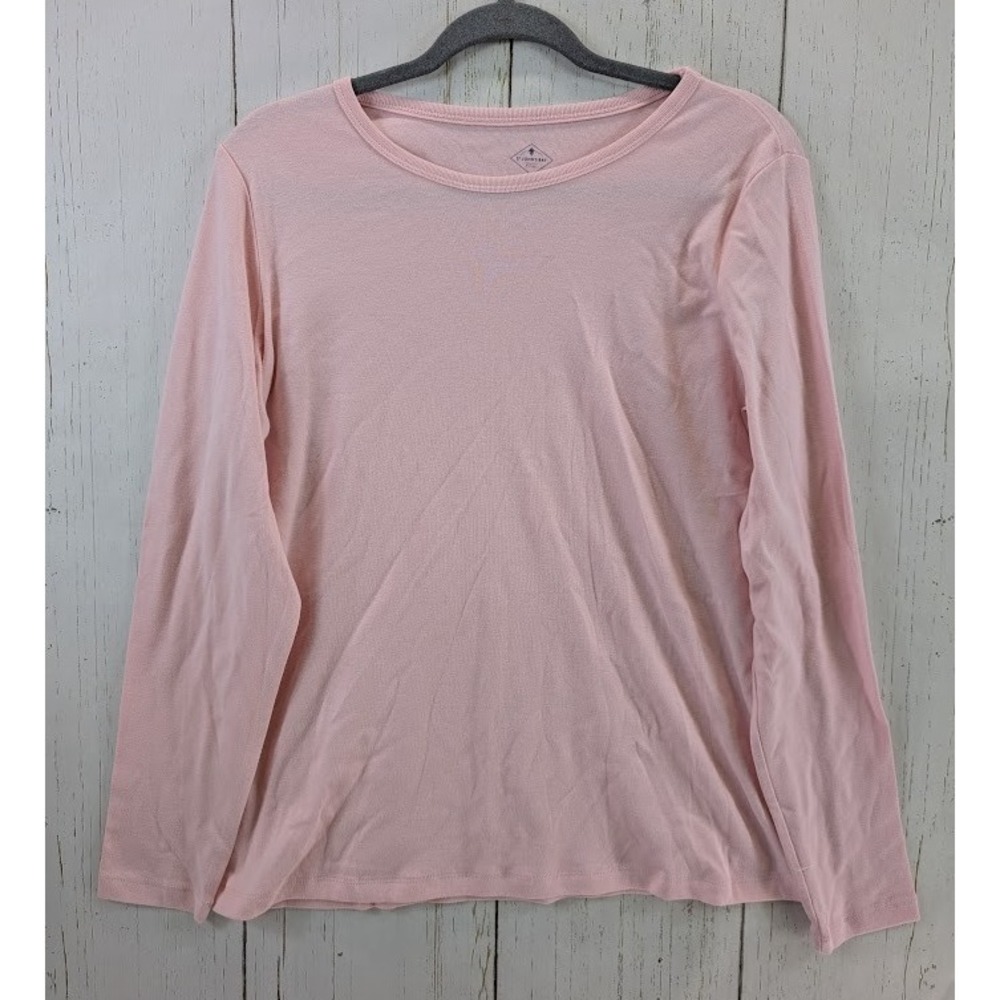 St Johns Bay Size Large‎ Light Pink Cotton Long Sleeve Womens Casual Top